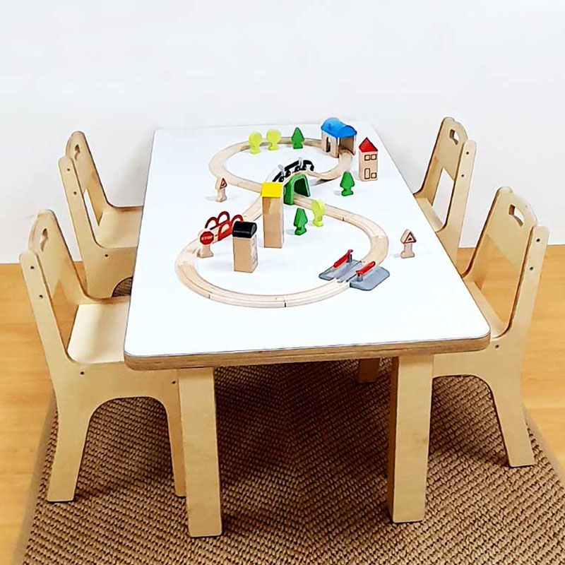 Moon Kids Small Work Bench & Chair Set - 1 Table & 4 Chairs