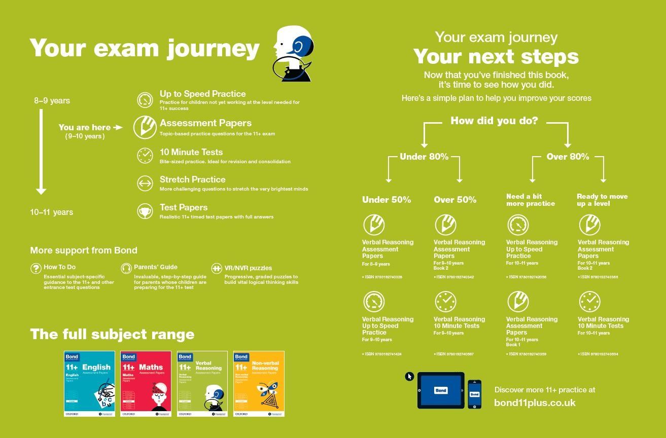 Study Guide Bond 11+ Verbal Reasoning Papers Book 1 Age 9-10