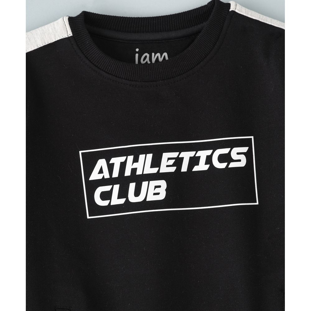 Jam - Athletics Club Round Neck Sweat Top - Black