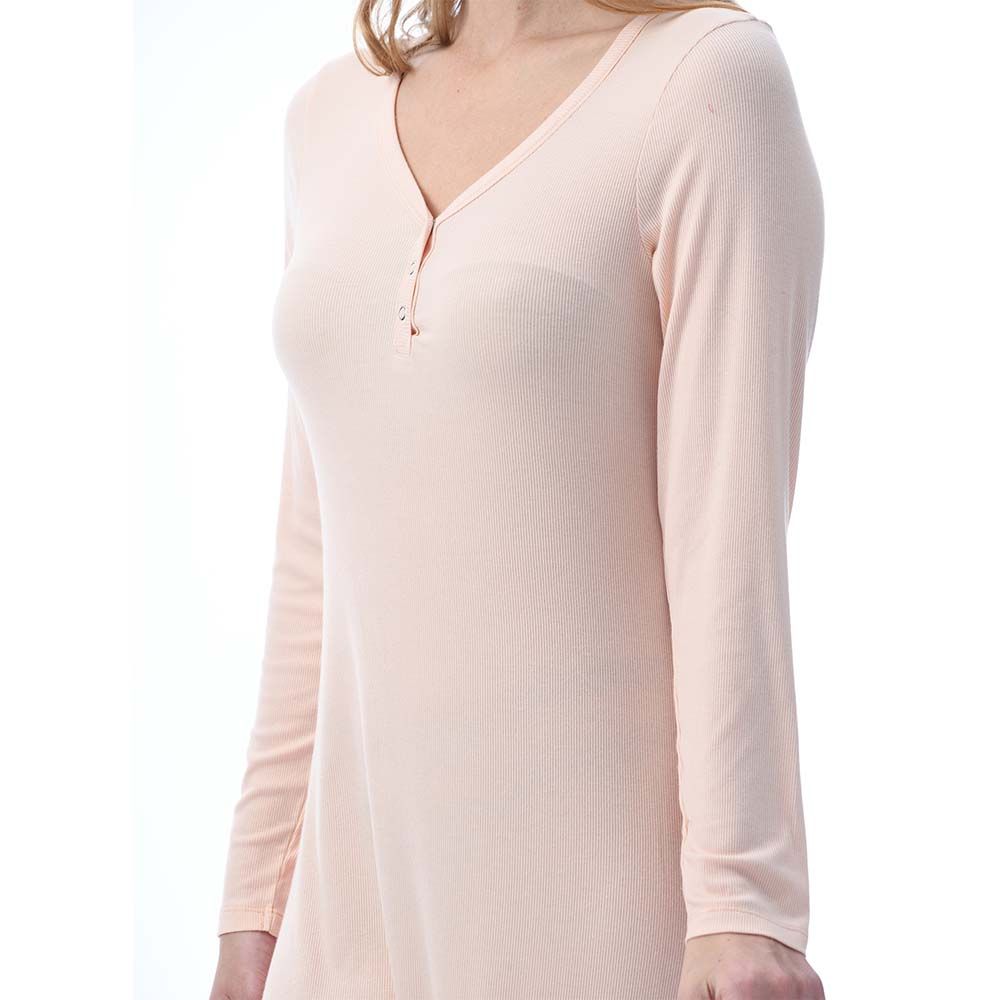 Lacy Dreams - Elegant & Comfortable Sleepshirt - Peach