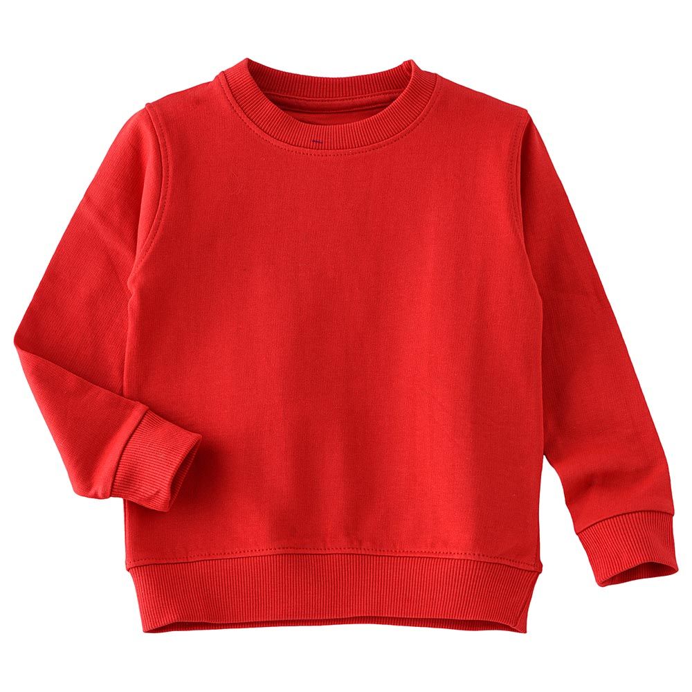 Jam - Boys Basic Round Neck Sweat Top - Bright Red