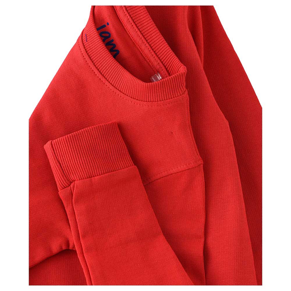 Jam - Boys Basic Round Neck Sweat Top - Bright Red