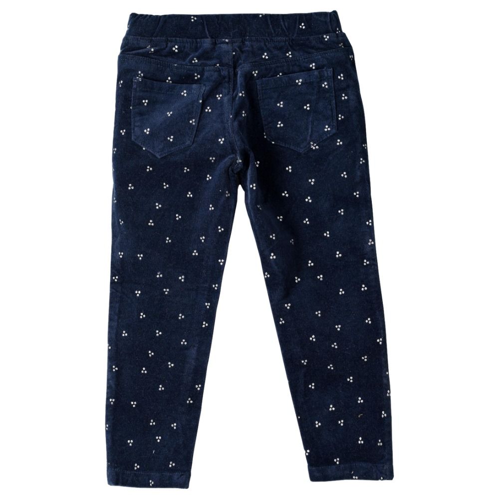 Jelliene - Woven Pull On Pant W/ Glitter - Blue