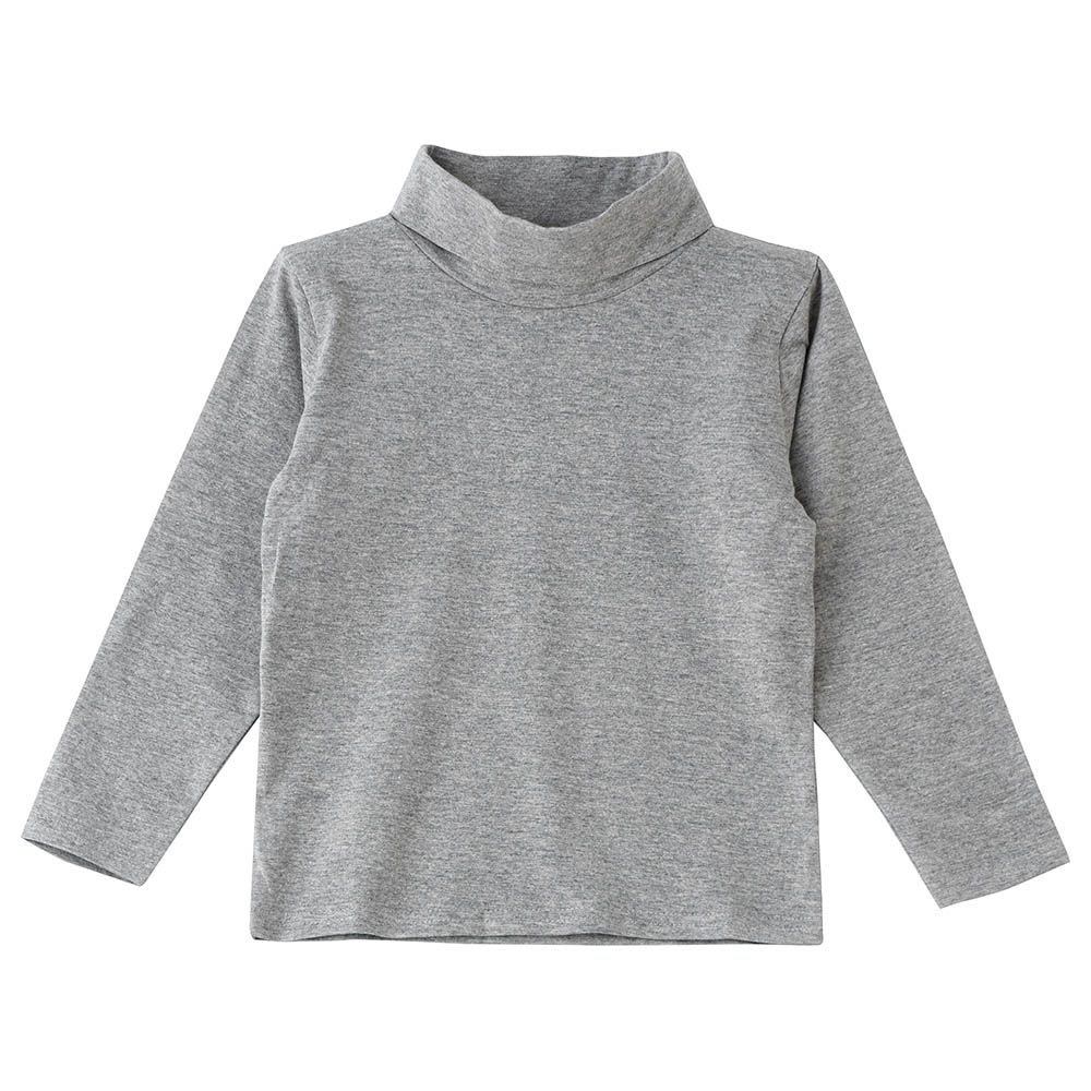 Jam - Junior Basic Solid Turtle Neck T-Shirt - Grey