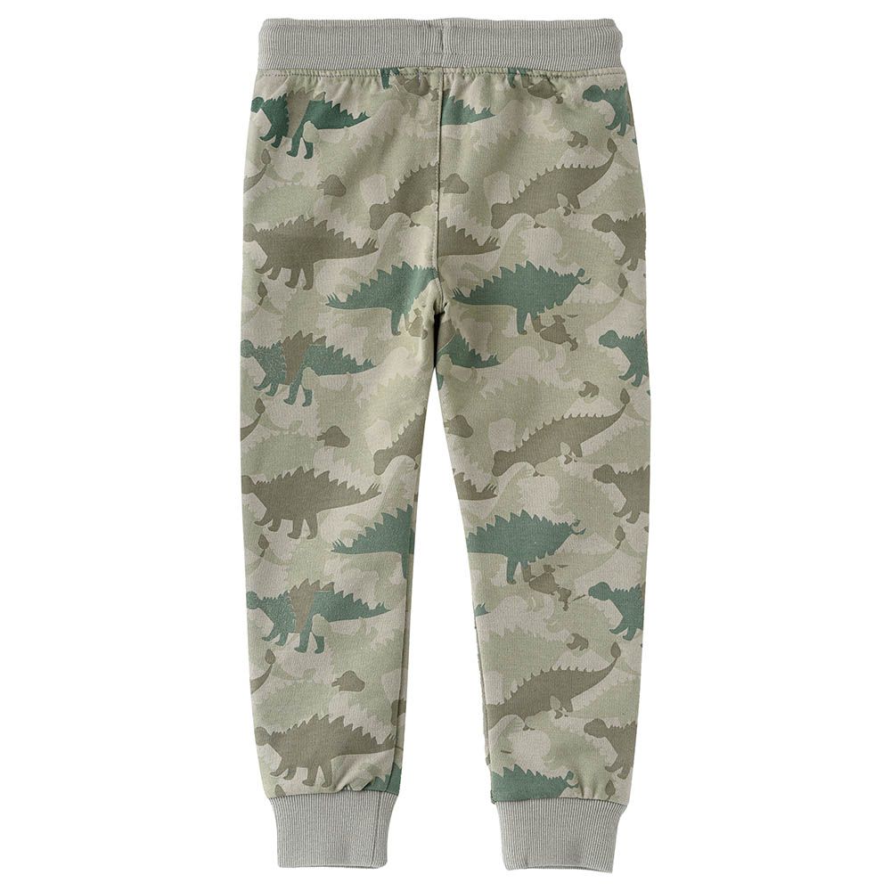 Jam - Dinosaur Print Knit Jogger - Olive Green