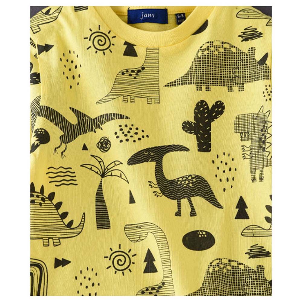 Jam - Dinosaur All Over Printed T-Shirt - Yellow