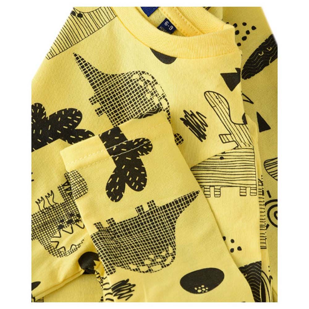 Jam - Dinosaur All Over Printed T-Shirt - Yellow