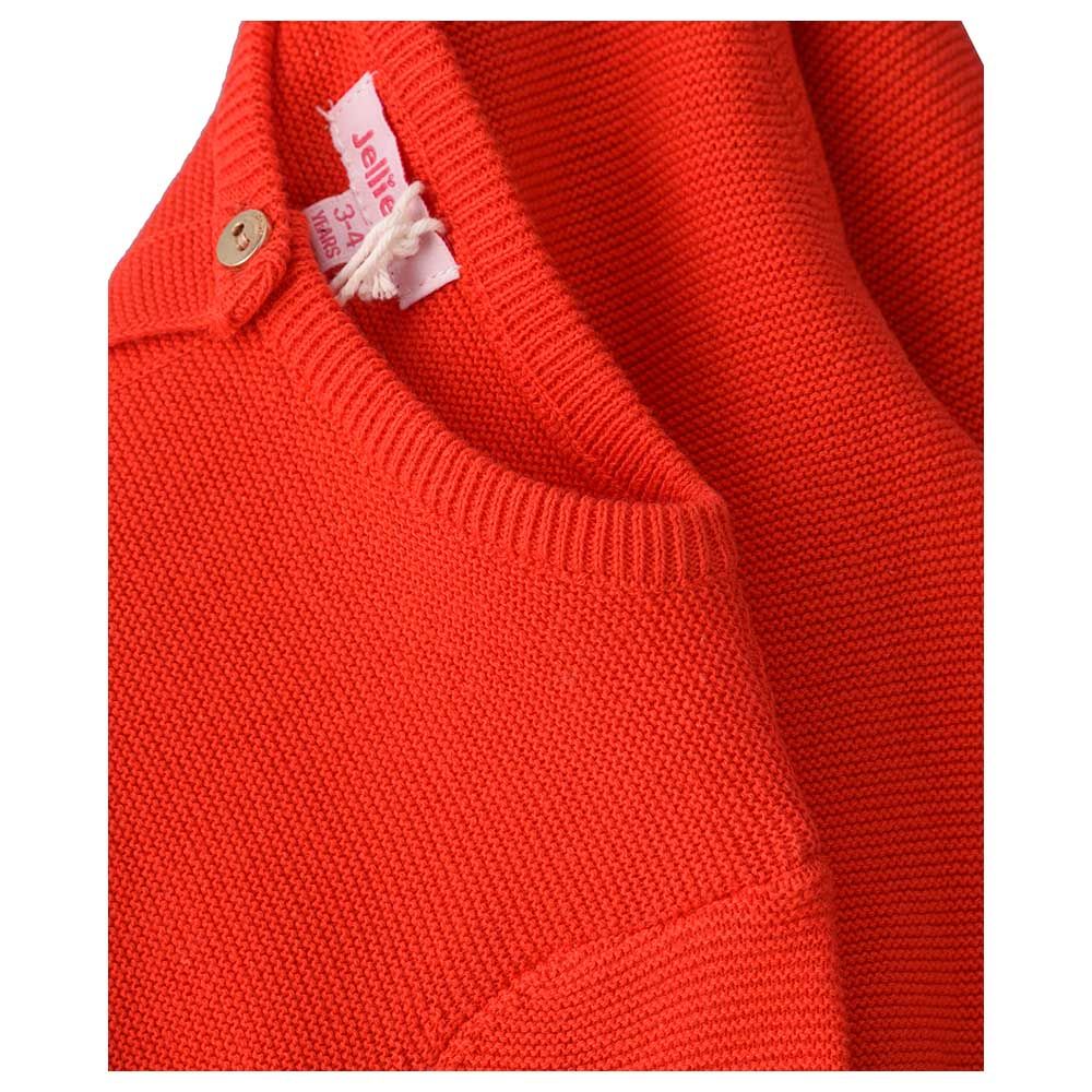 Jelliene - Front Buttoned F/Slv Cardigan - Orange