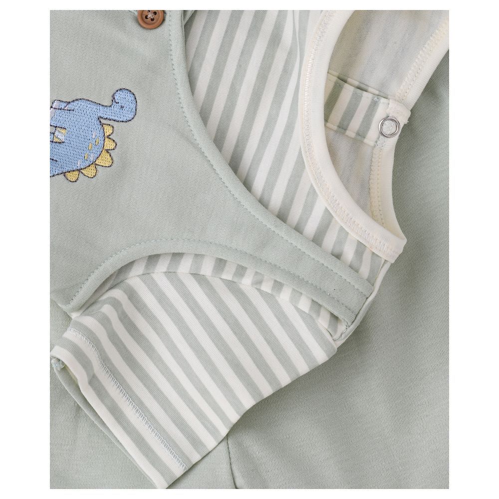 Tiny Hug - 2pc-Set - Striped T-Shirt & Shorts