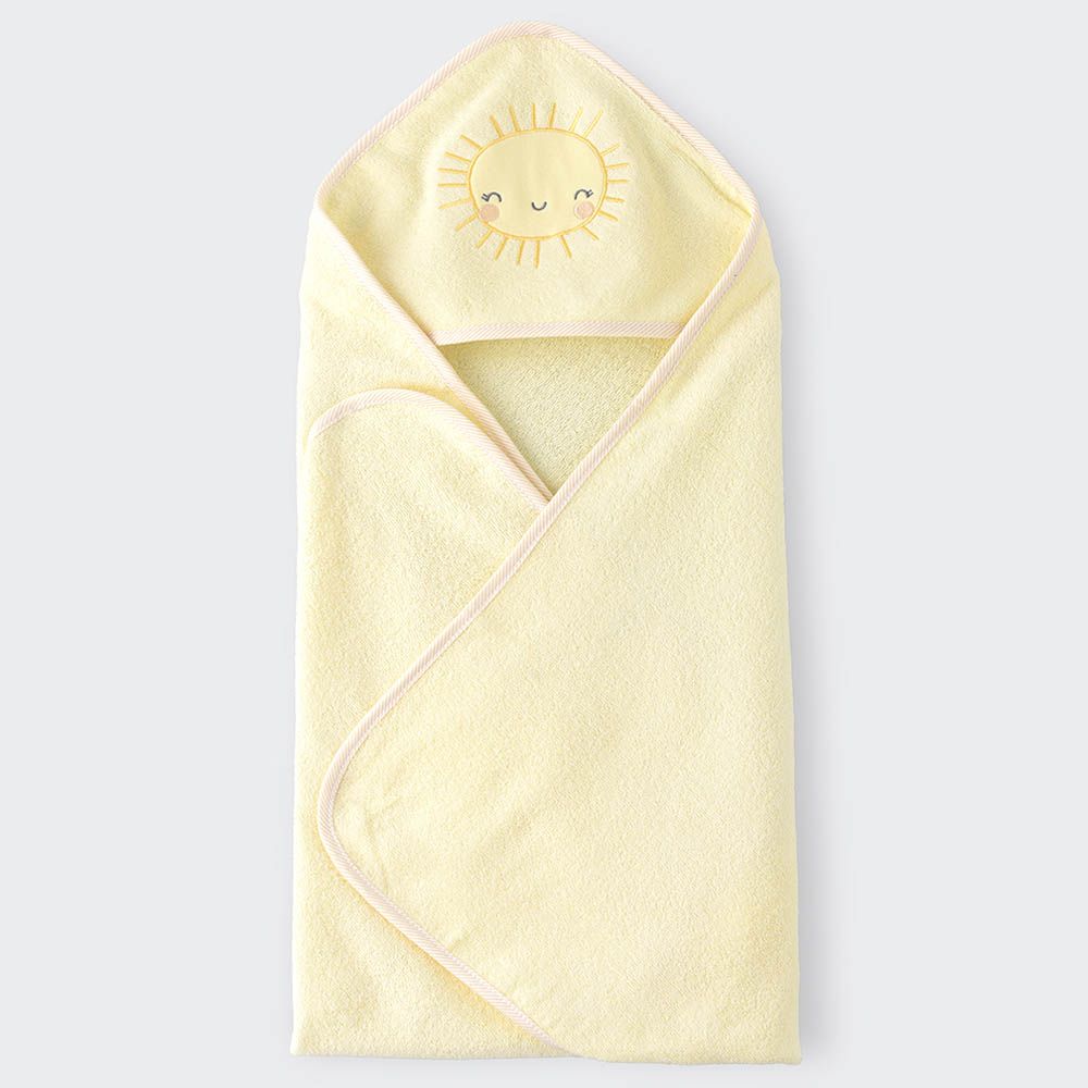 Tiny Hug - Baby Blanket With Hood - Yellow