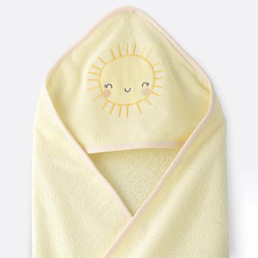 Tiny Hug - Baby Blanket With Hood - Yellow