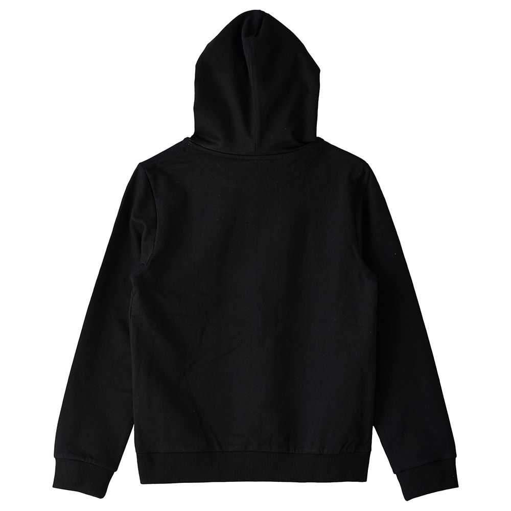 Jam - Printed Knit Hooded Sweat Top - Black