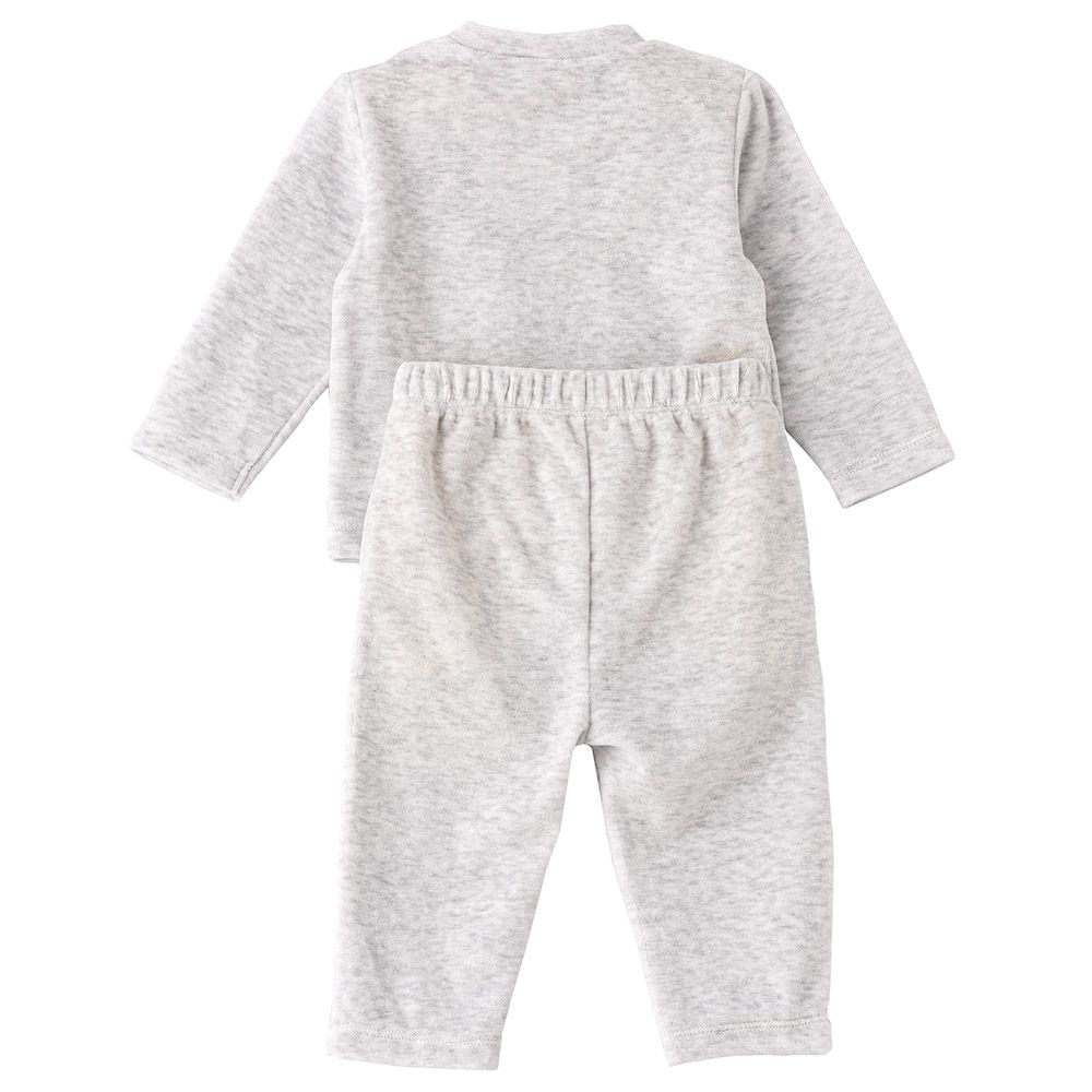 Tiny Hug - Boy Solid T-Shirt w/ Jogger Set - Grey