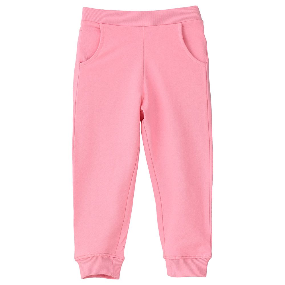 Jelliene - Knit Jogger Pants With Pocket - Pink