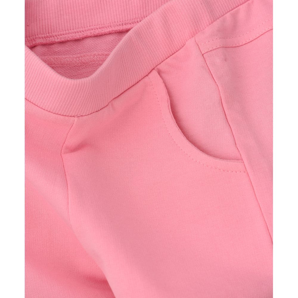 Jelliene - Knit Jogger Pants With Pocket - Pink