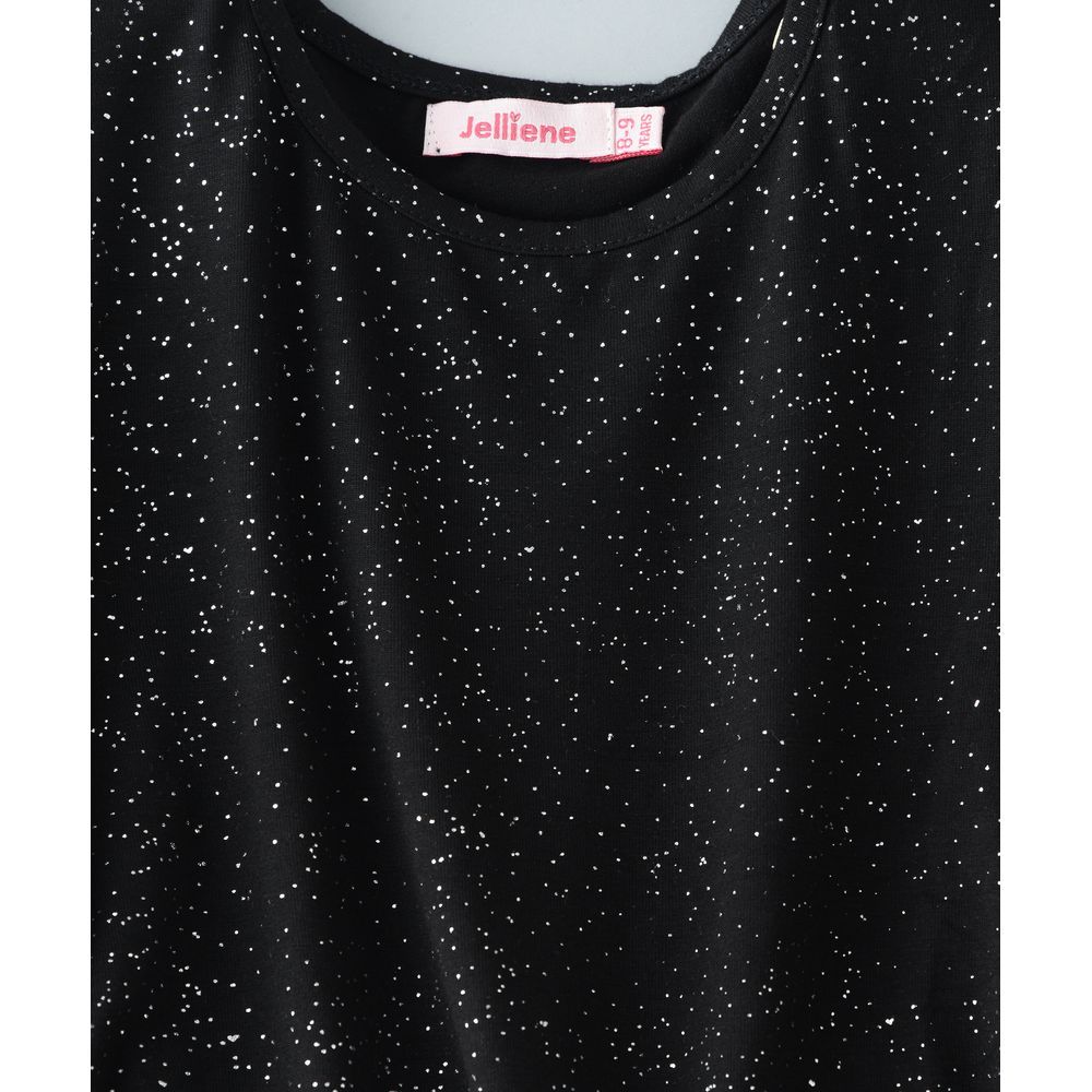 Jelliene - Knit Top W/ Glitter Effect - Black