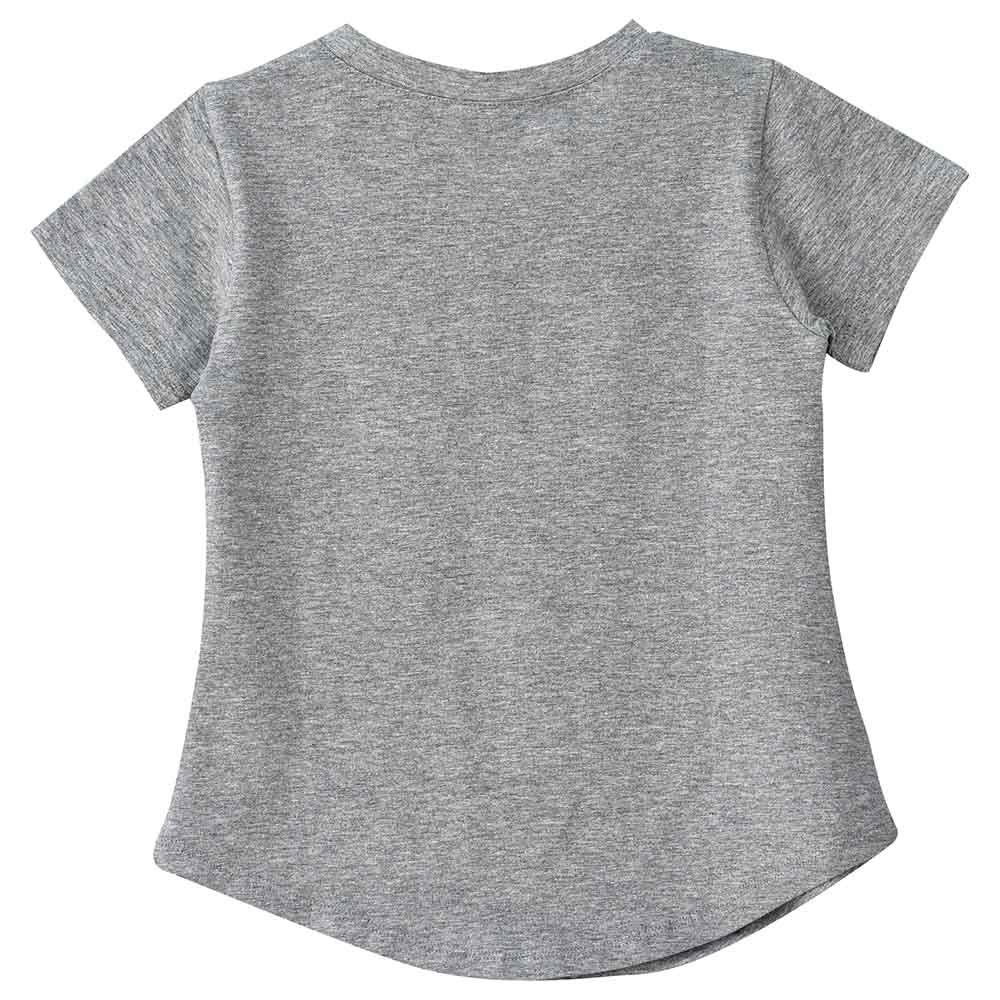 Jelliene - Printed Round Neck S/Slv Knit Top - Grey