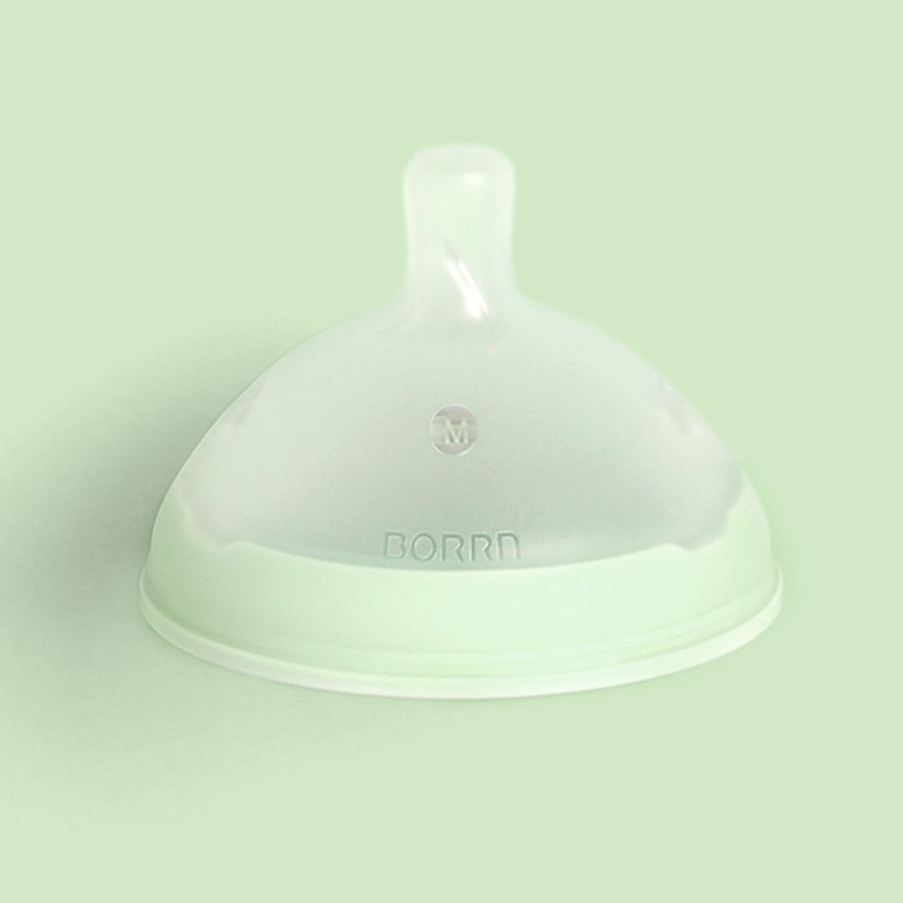 BORRN - Silicone BPA Free Non-Toxic Teat Medium Flow - Green