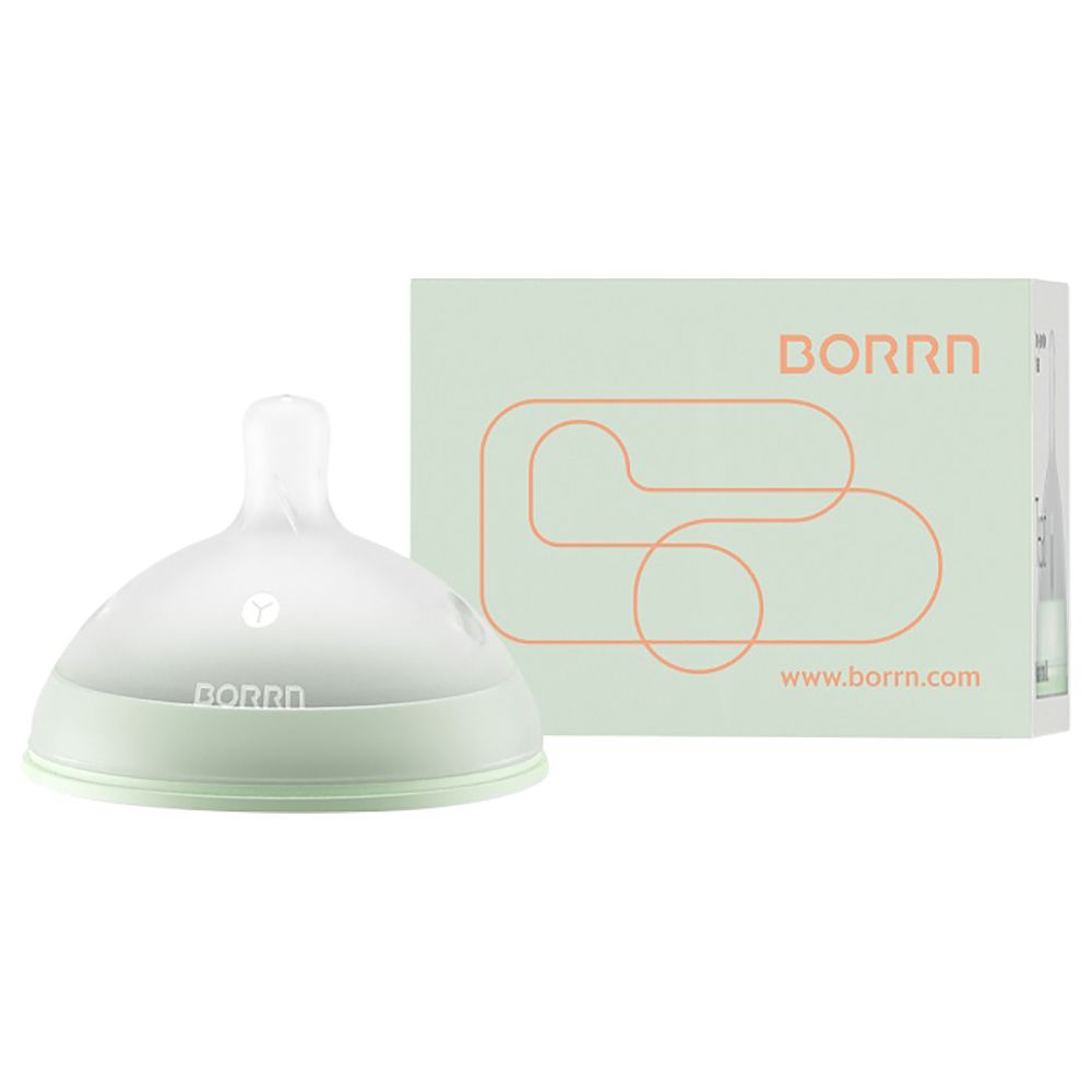 BORRN - Silicone BPA Free Non-Toxic Teat Variable Flow Green