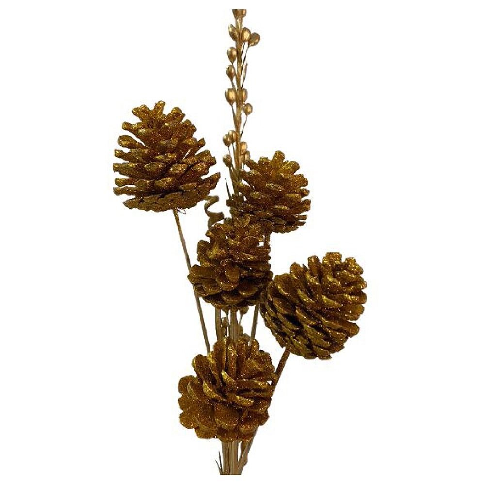 Eco Flowers - Dried Pine Cone Sticks Christmas Vase Flower Filler - Pack Of 6 - Copper