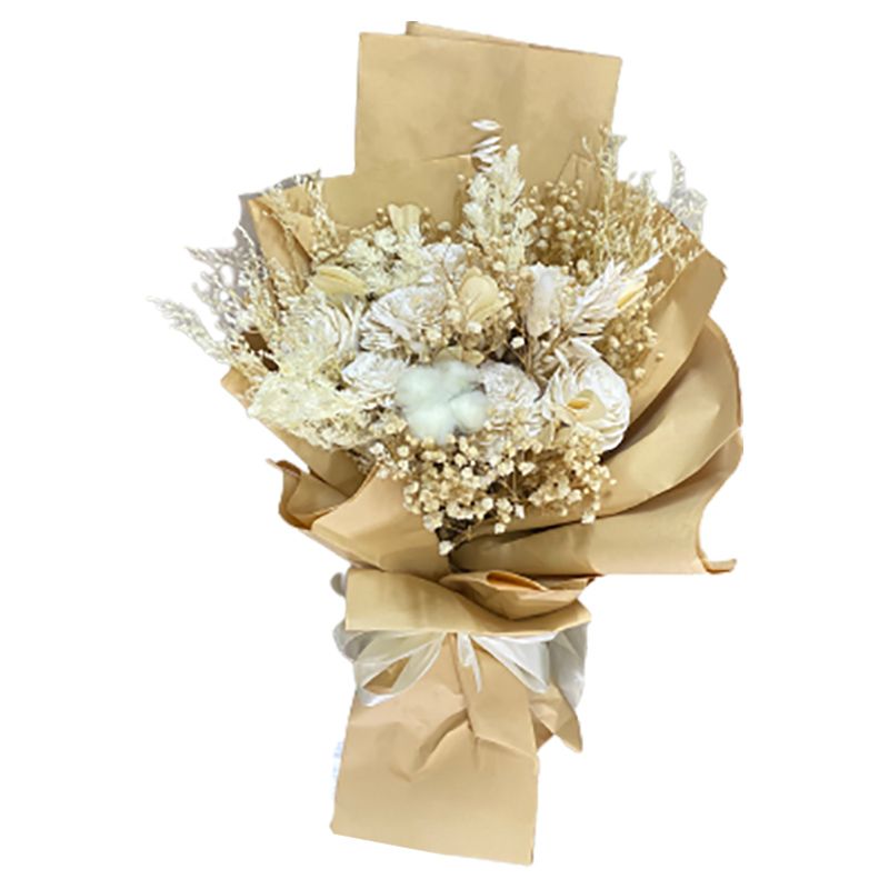 Eco Flowers - Dried Flower Bouquet - Snow-white