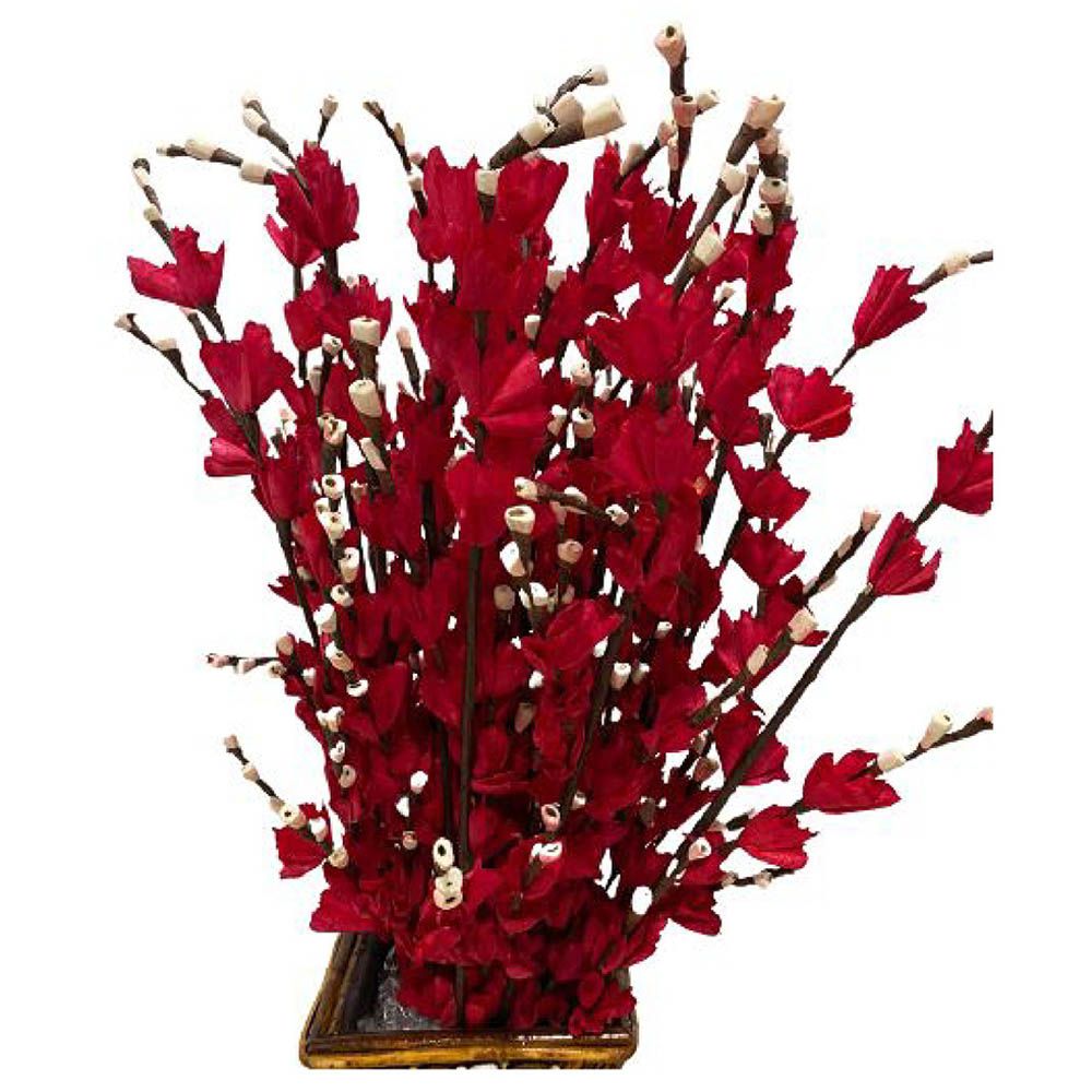 Eco Flowers - Lily Flowers Sticks Vase Flower Filler Pack Of 20 - Red