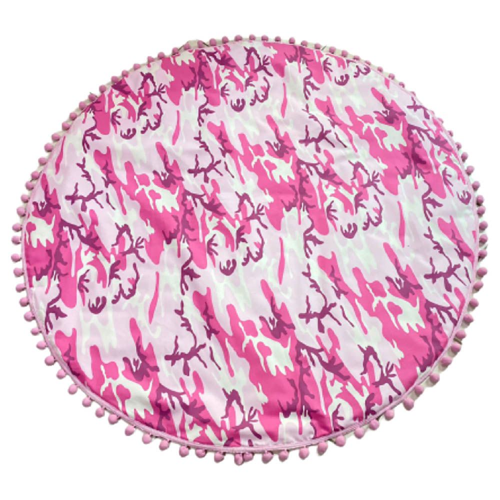 Cherrypick - Round Pink Cotton PomPom Play Mat / Rug