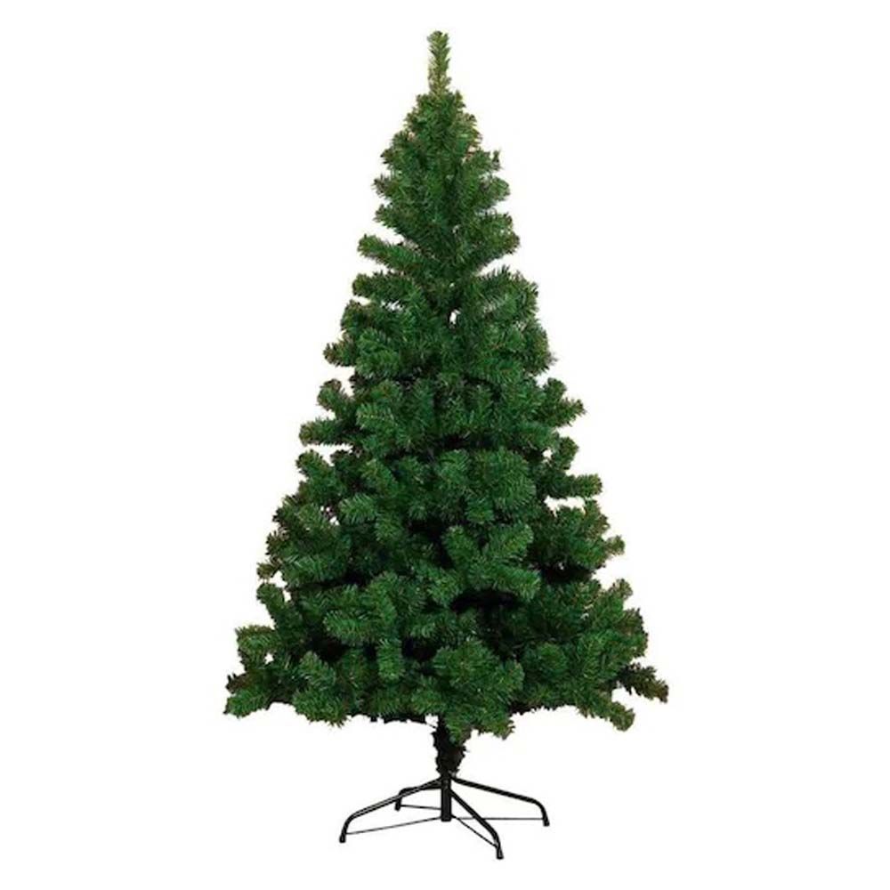 Merry Christmas - Christmas Pine Tree w/ with Ornaments and Metal Stand - 6ft