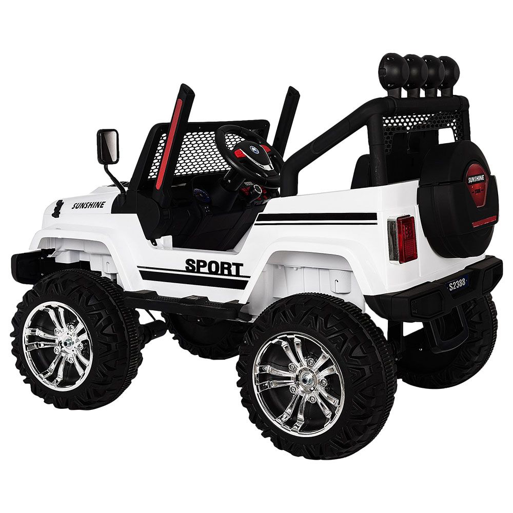 Megastar - Rideon 12V 2 Seater Kids Jeep Style - White