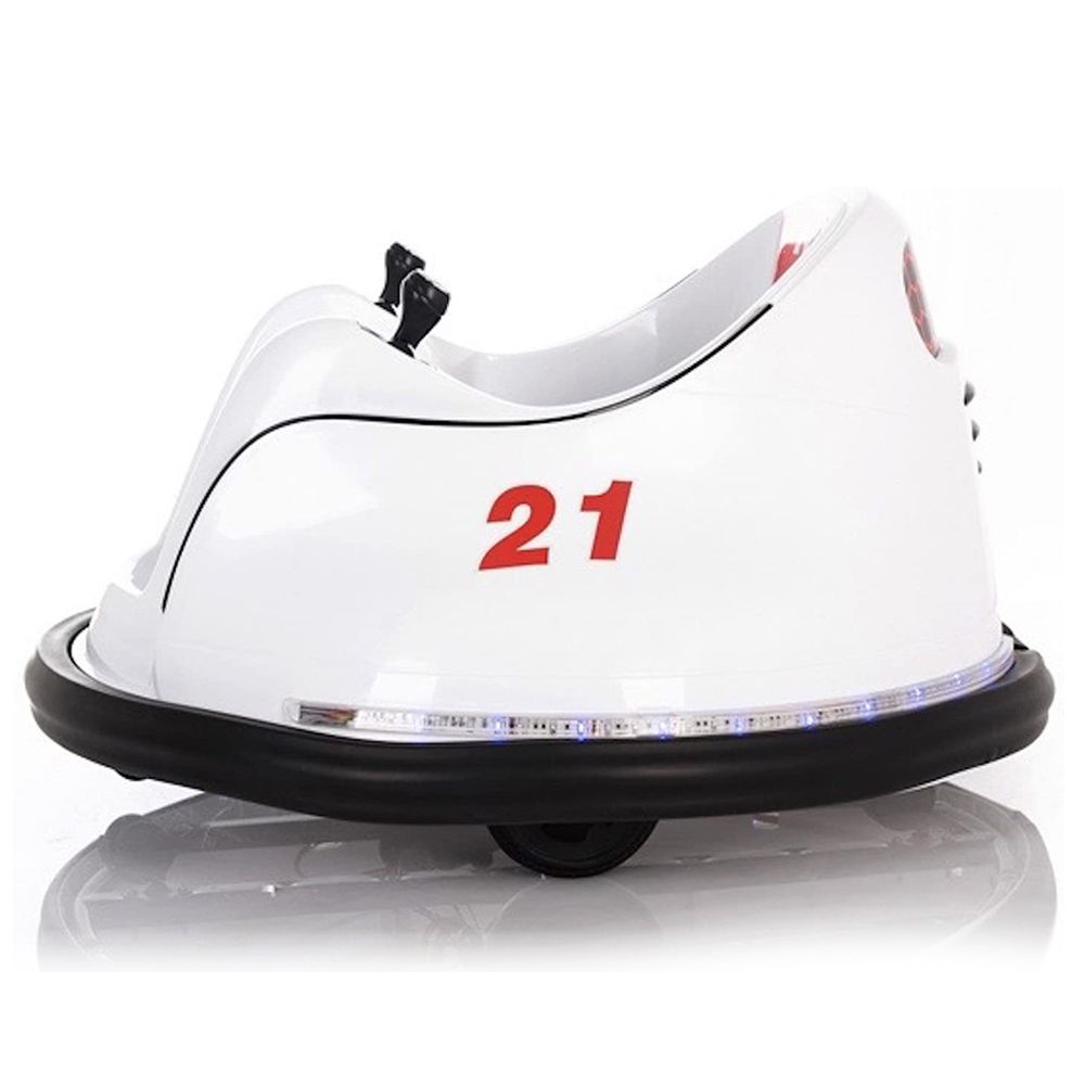 Megastar Ride On R C Electric 6V Drift Swingster Baby Car White