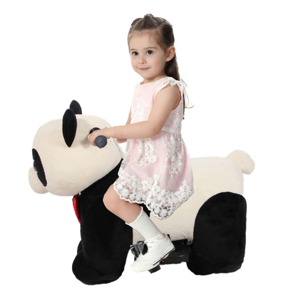 Megastar - Ride-on 6V Plush Panda Bear