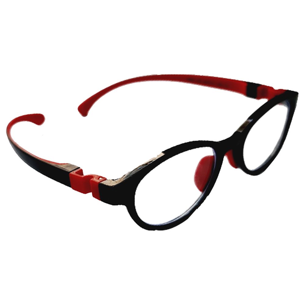 Megastar - Round Blue Light Blocking Eye Glasses - Black/Red