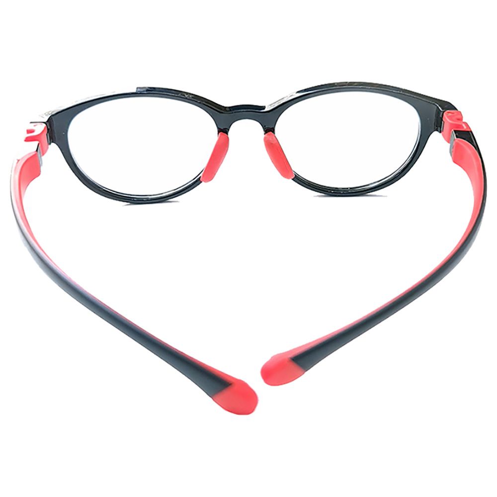 Megastar - Round Blue Light Blocking Eye Glasses - Black/Red