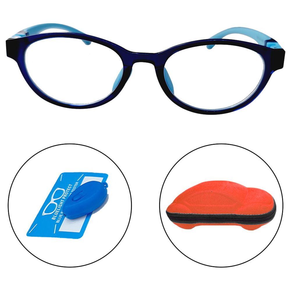 Megastar - Round Blue Light Blocking Eye Glasses - Blue