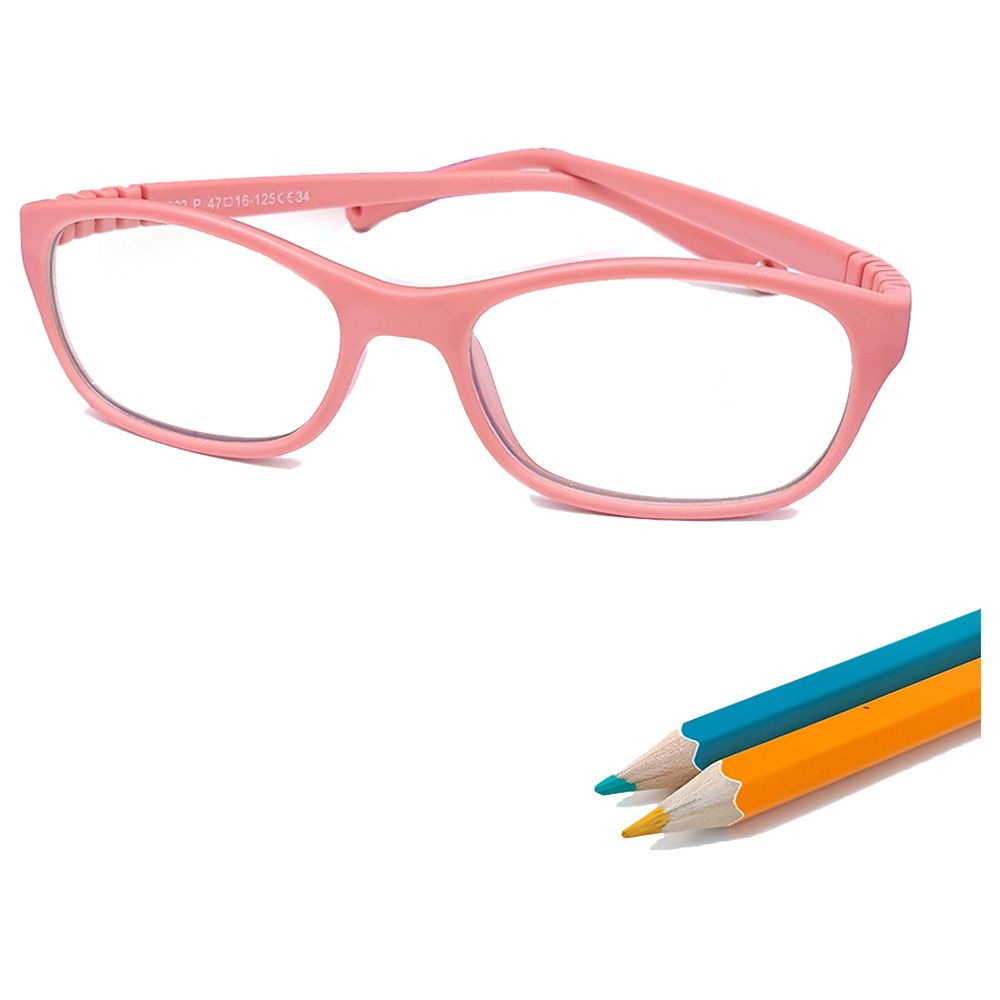 Megastar - Rectangular Blue Light Blocking Eye Glasses - Pink