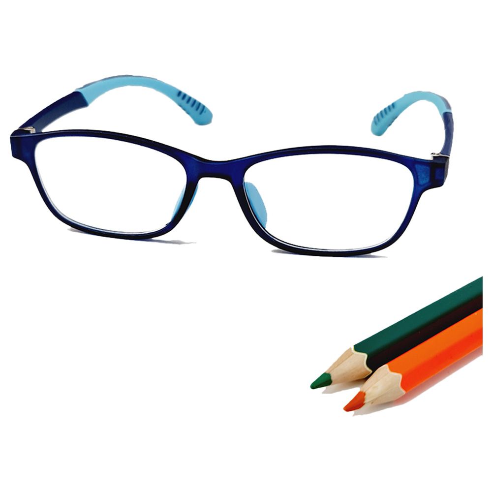 Megastar - Rectangular Blue Light Blocking Eye Glasses - Blue