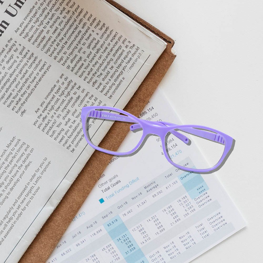 Megastar - Rectangular Blue Light Blocking Eye Glasses - Purple