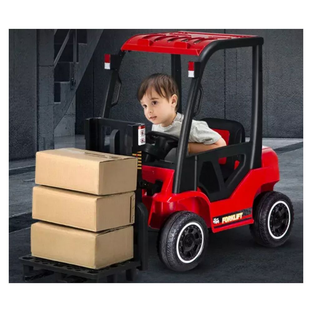 Megastar - Ride-on 12V Forklifter with 2 Seats - Red