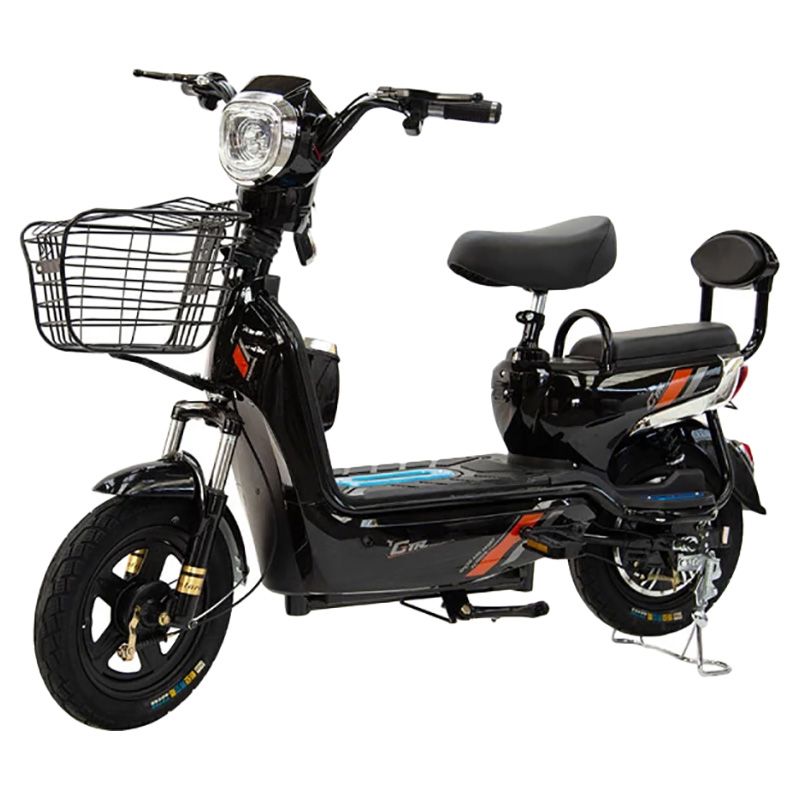 Megawheels - 48 V Scooter Double Seats With Basket - Black