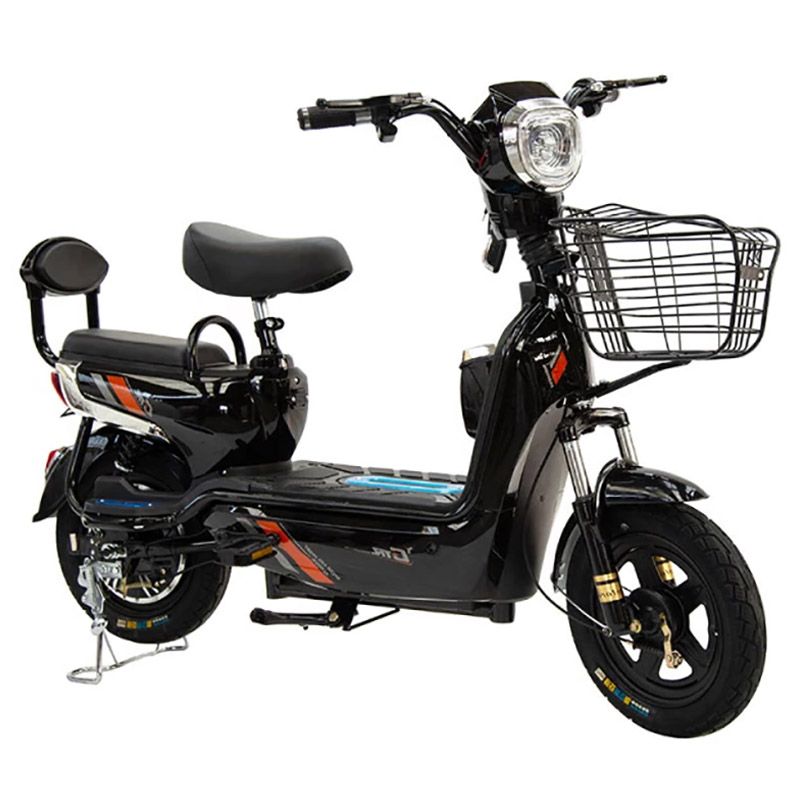 Megawheels - 48 V Scooter Double Seats With Basket - Black