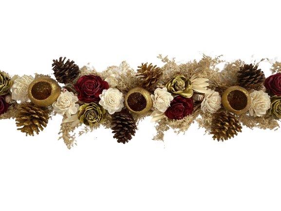 Eco Flowers - Christmas Garland Runner natural color