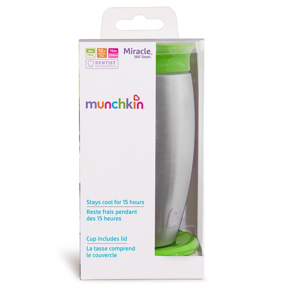 Munchkin - Miracle 360 Stainless Sippy Cup 10oz - Green