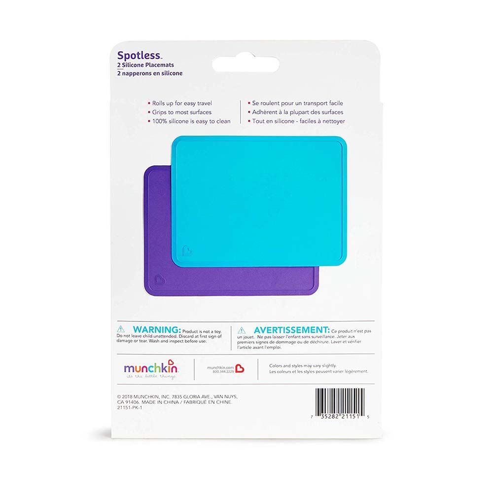 Munchkin - Spotless Silicone Placemats 2pc per Pack