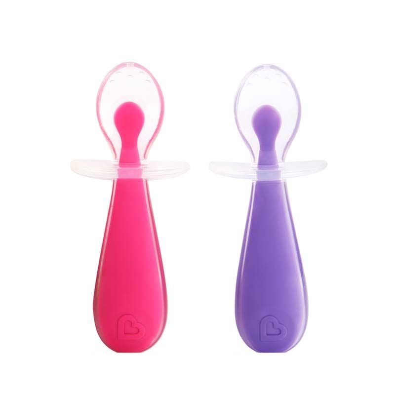 Munchkin - Gentle Scoop Spoons - Pink/Purple - 2 pcs