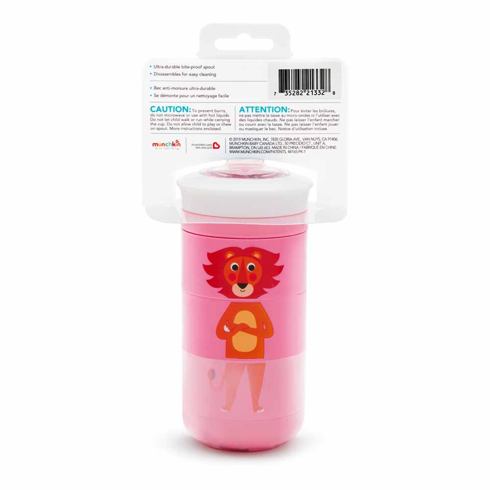 Munchkin Animal Twisty Bite Proof Cup 9oz 1pk Pink