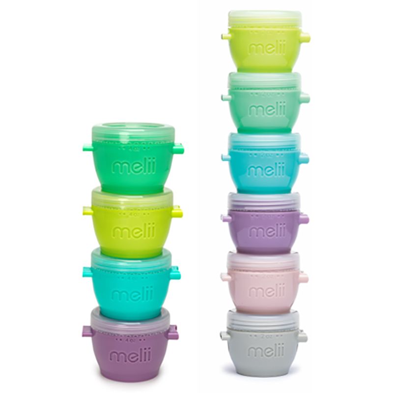 Melii - Snap & Go Pods Container - 2Oz - 6 pc-Set & 4Oz - 4 pc-Set