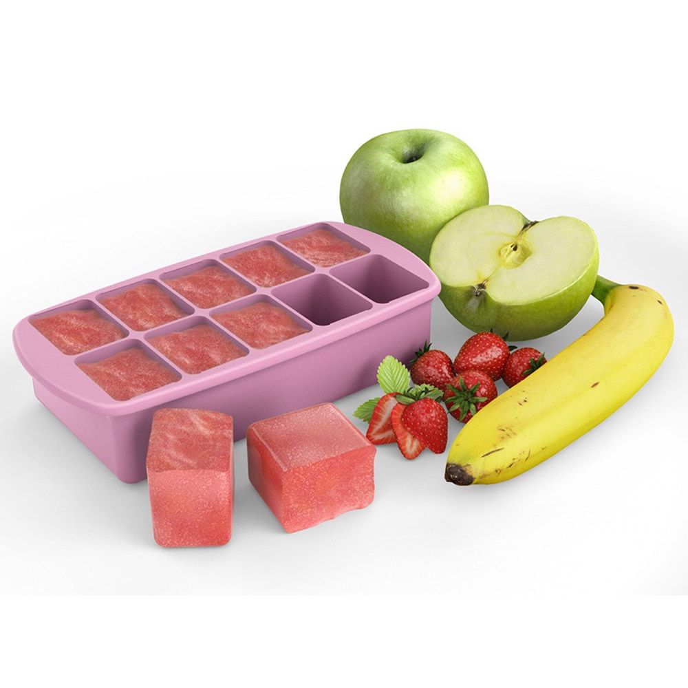 Melii - Silicone Baby Food Freezer Tray - 2 Oz - Pink