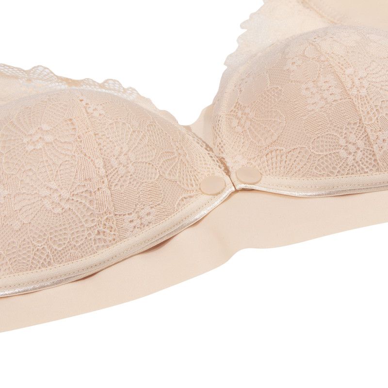 Okus - Pretty Lace Maternity & Nursing Bra - Beige