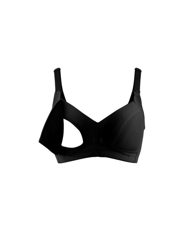 Okus - Comfy Cotton Maternity & Nursing Bra - Black