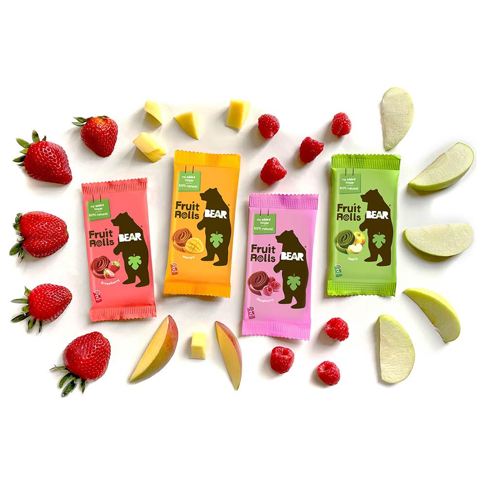 Bear - 'Fruit Rolls' Strawberry - Healthy On The Go Snack